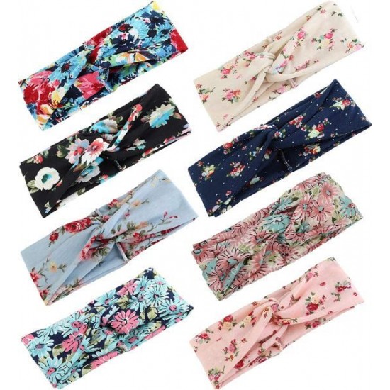 8 Pcs Headbands Women Girls Wide Boho Knotted Yoga Head Wrap Hair Band 8 Pcs Headbands Women Girls Wide Boho Knotted Yoga Head Wrap Hair Band